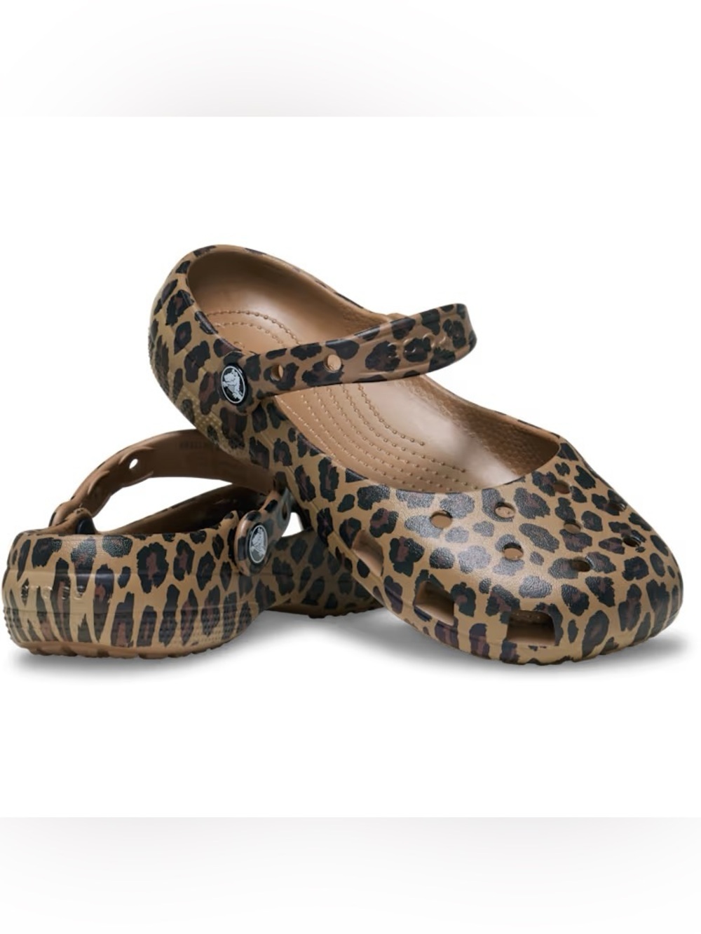 Crocs Classic Clogs Ballet Leopard Print Women’s Slip On Casual Shoes